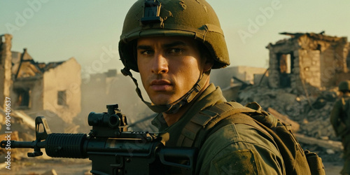 young man in caucasian amer...