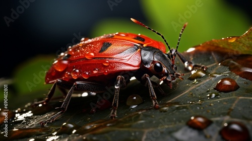 Red Shield Bug. Bishop Bug photo