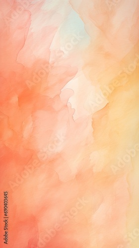  Abstract watercolor background in a fusion of Peach Fuzz 2024 color, ideal for creative and artistic expression.