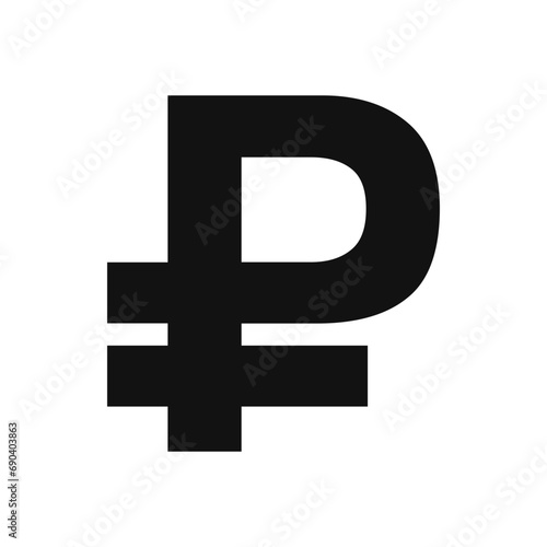 Russia Ruble currency icon. Russian Ruble vector sign SVG photo