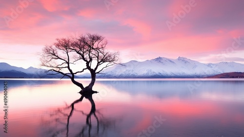 That Wanaka Tree at dawn Lake Wanaka South Island New Zealand