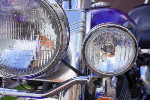motorcycle close-up from different sides, separate parts of the motorcycle