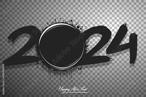 Happy New Year 2024 and hockey puck