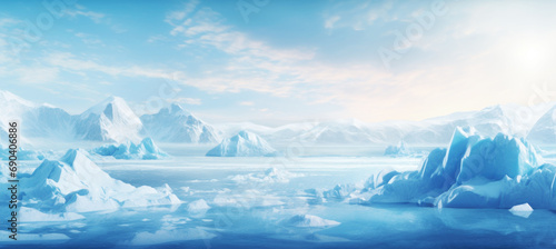 Arctic Winter Landscape Panorama