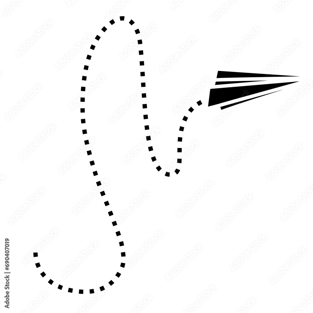airplane flight route icon airplane flight route icon