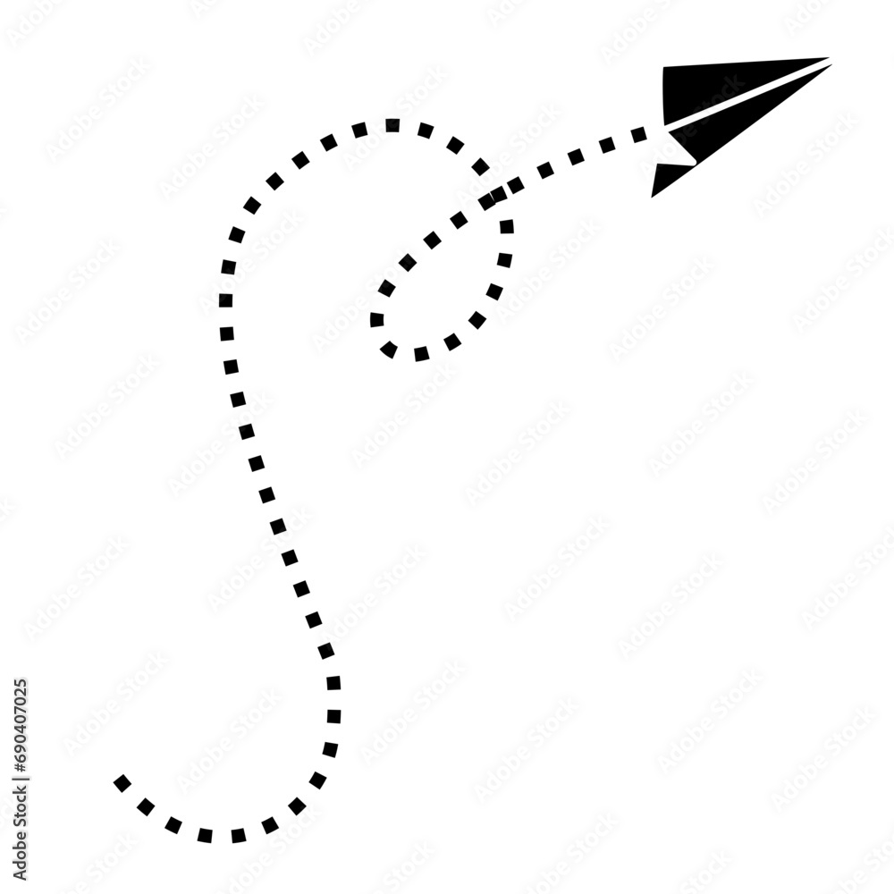 airplane flight route icon airplane flight route icon