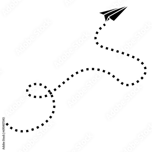 airplane flight route icon