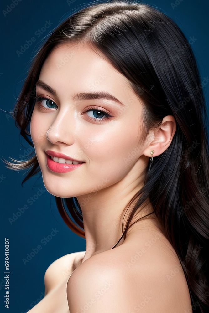 Obraz premium beautiful woman lifestyle luxury glamor model. Beauty skin care concept.