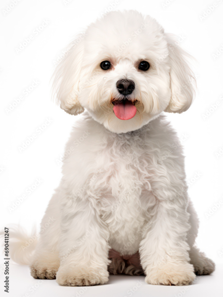 Bichon frisé Studio Shot Isolated on Clear Background, Generative AI Bichon frisé Studio Shot Isolated on Clear Background, Generative AI