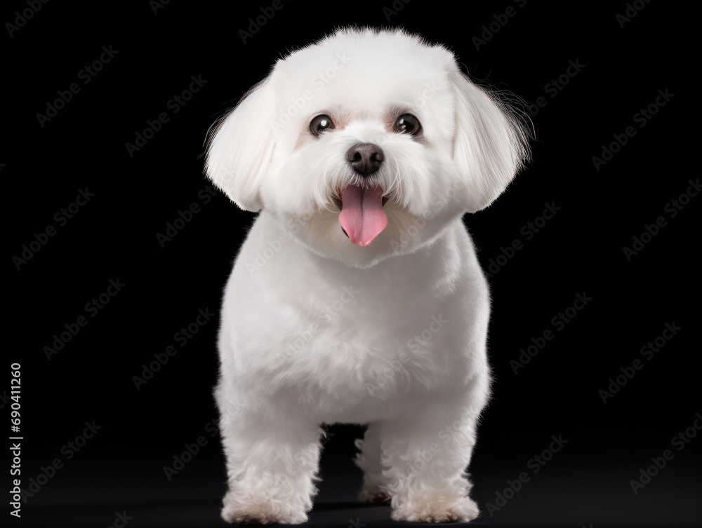 Bichon frisé Studio Shot Isolated on Clear Background, Generative AI Bichon frisé Studio Shot Isolated on Clear Background, Generative AI