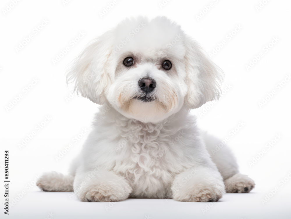 Bichon frisé Studio Shot Isolated on Clear Background, Generative AI