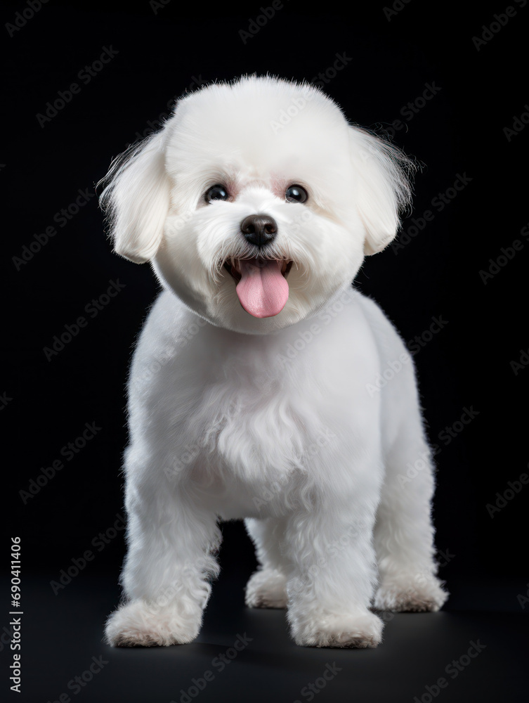Bichon frisé Studio Shot Isolated on Clear Background, Generative AI Bichon frisé Studio Shot Isolated on Clear Background, Generative AI