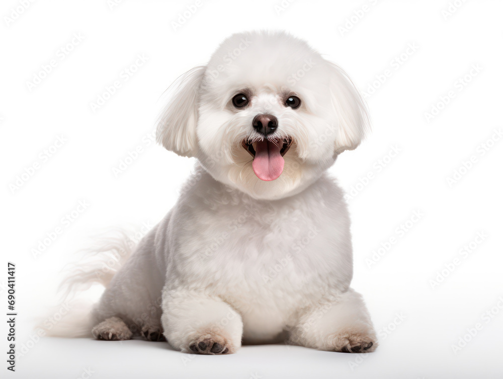 Bichon frisé Studio Shot Isolated on Clear Background, Generative AI