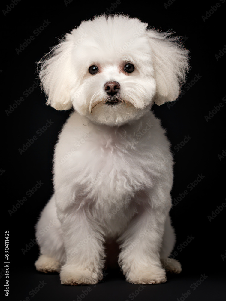 Bichon frisé Studio Shot Isolated on Clear Background, Generative AI Bichon frisé Studio Shot Isolated on Clear Background, Generative AI