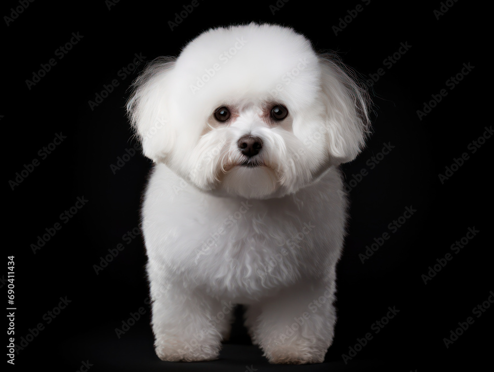 Bichon frisé Studio Shot Isolated on Clear Background, Generative AI Bichon frisé Studio Shot Isolated on Clear Background, Generative AI