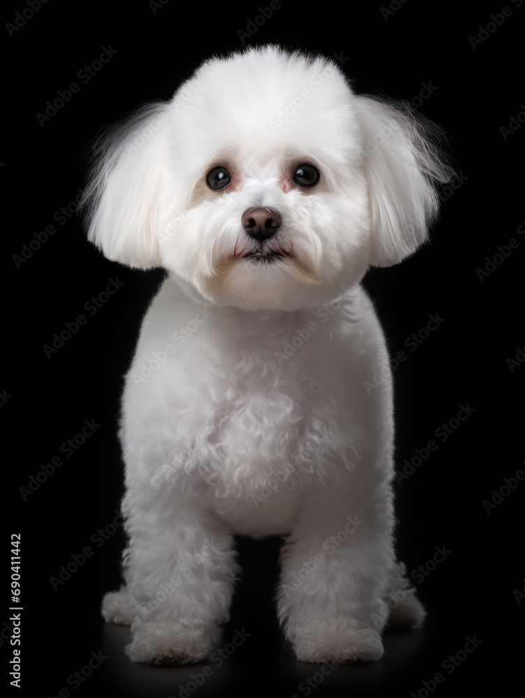 Bichon frisé Studio Shot Isolated on Clear Background, Generative AI Bichon frisé Studio Shot Isolated on Clear Background, Generative AI