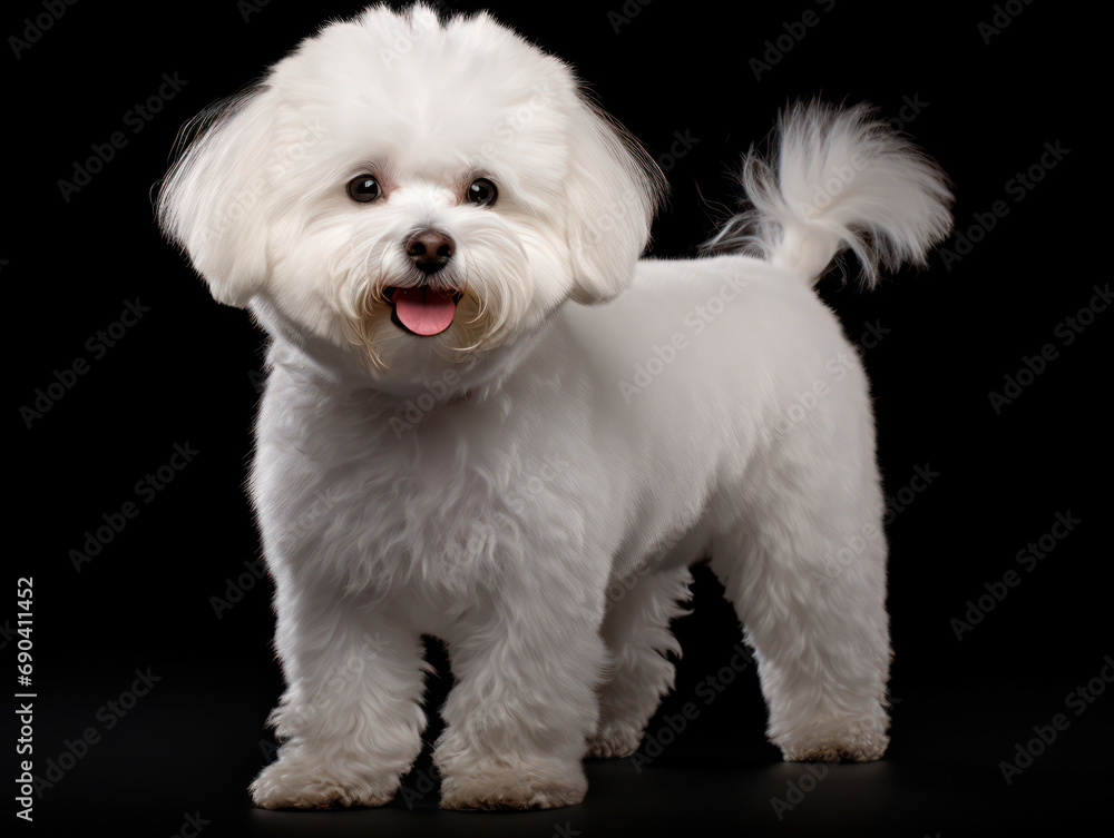 Bichon frisé Studio Shot Isolated on Clear Background, Generative AI Bichon frisé Studio Shot Isolated on Clear Background, Generative AI