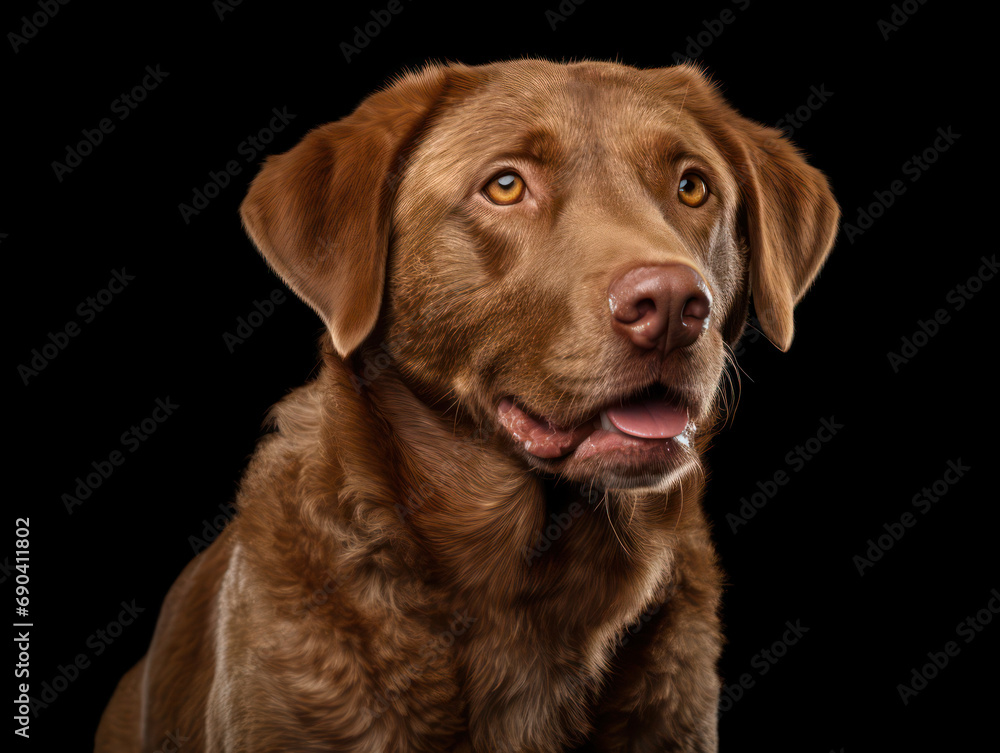 Chesapeake Bay Retriever Dog Studio Shot Isolated on Clear Background, Generative AI Chesapeake Bay Retriever Dog Studio Shot Isolated on Clear Background, Generative AI