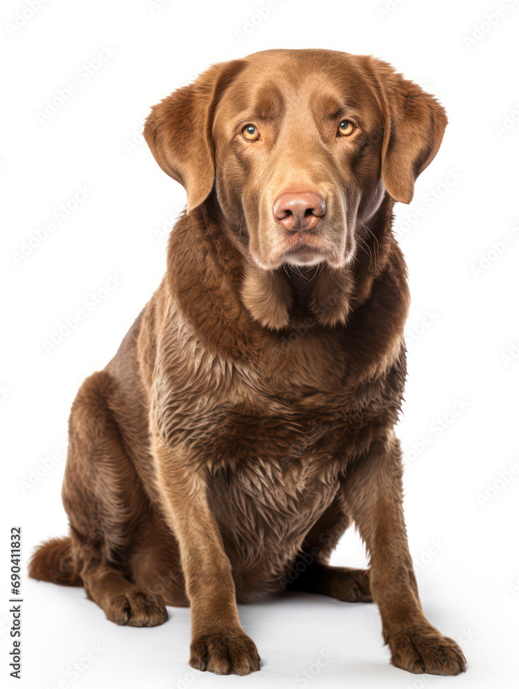 Chesapeake Bay Retriever Dog Studio Shot Isolated on Clear Background, Generative AI