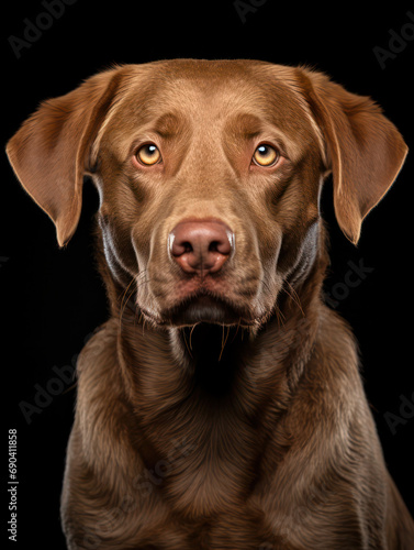 Chesapeake Bay Retriever Dog Studio Shot Isolated on Clear Background, Generative AI © Vig