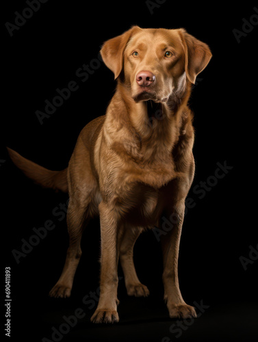 Chesapeake Bay Retriever Dog Studio Shot Isolated on Clear Background  Generative AI