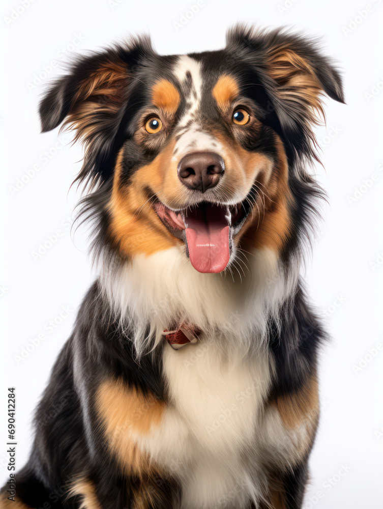 American Shepherd Dog Studio Shot Isolated on Clear Background, Generative AI American Shepherd Dog Studio Shot Isolated on Clear Background, Generative AI