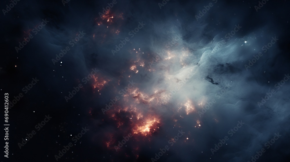 Nebulae and star clusters surrounded by a black hole