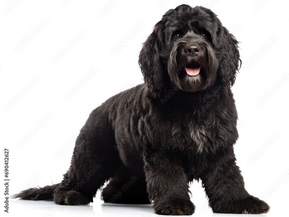 Portuguese Water Dog Studio Shot Isolated on Clear Background, Generative AI Portuguese Water Dog Studio Shot Isolated on Clear Background, Generative AI
