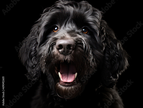 Portuguese Water Dog Studio Shot Isolated on Clear Background, Generative AI © Vig