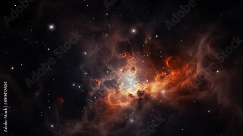 Nebulae and star clusters surrounded by a black hole