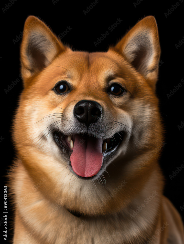 Shiba Inu Dog Studio Shot Isolated on Clear Background, Generative AI Shiba Inu Dog Studio Shot Isolated on Clear Background, Generative AI