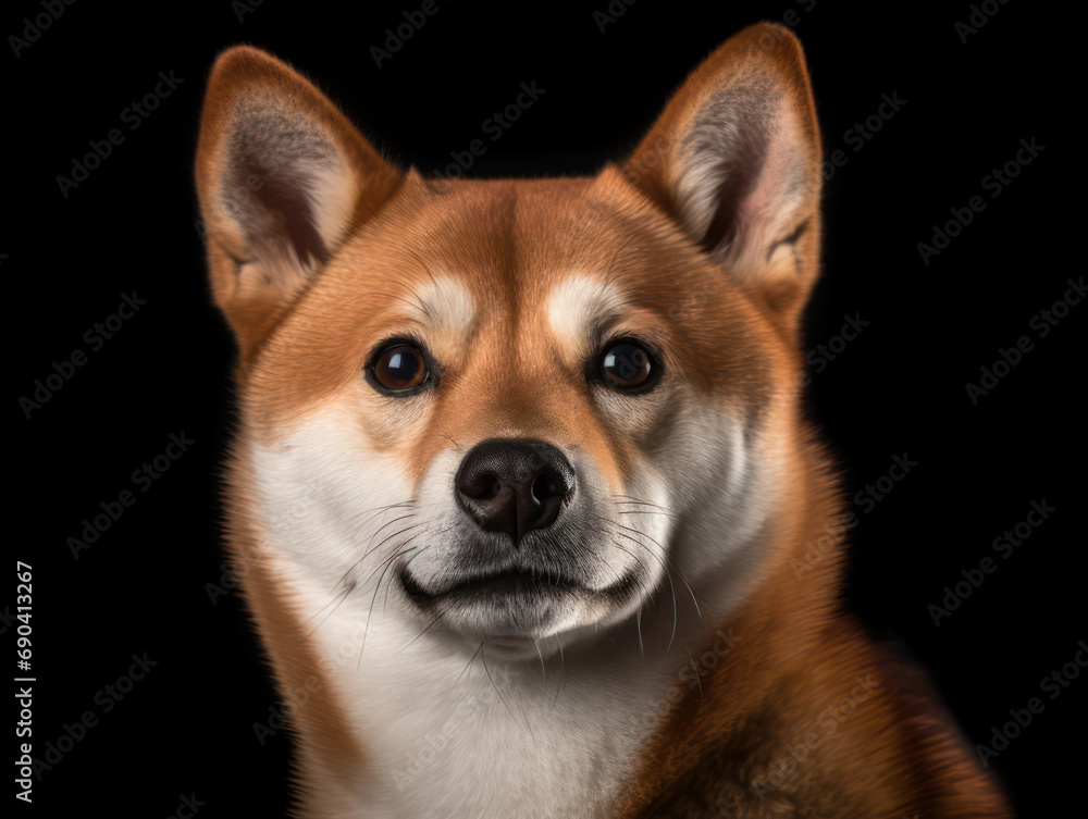 Shiba Inu Dog Studio Shot Isolated on Clear Background, Generative AI Shiba Inu Dog Studio Shot Isolated on Clear Background, Generative AI