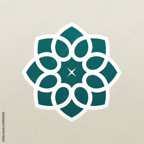 Islamic logo, simple, vector, De Stijl, does not use realistic images and text  photo