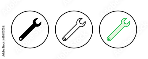 Wrench icon set. repair icon vector. tools icon vector