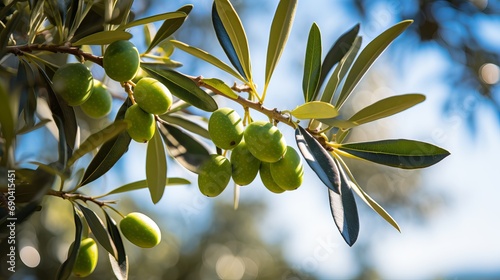 The tree has olives growing on it