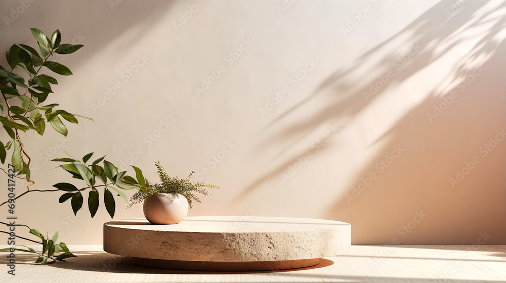 Beautiful pastel colour mockup background with marble platform for product and artistic shades Beautiful pastel colour mockup background with marble platform for product and artistic shades