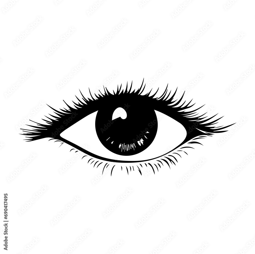Eye vector illustration, Brush stroke eye, Black ink vision icon, hand drawn grunge ophthalmologist symbol, vector illustration. Eye vector illustration, Brush stroke eye, Black ink vision icon, hand drawn grunge ophthalmologist symbol, vector illustration.