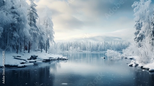 lake in the mountains in winter © Glenn Finch