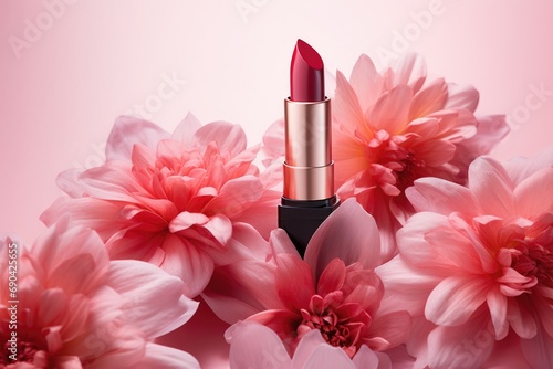 Lipstick with flowers