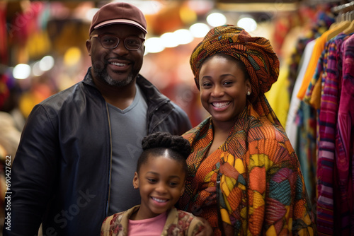 Family happy during shopping in market © Elements Design
