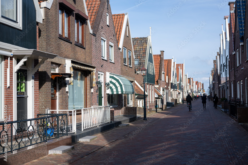 Fototapeta premium Volendam, Netherlands. Small town fishing village