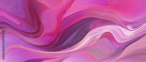 A vibrant and mesmerizing painting bursting with the playful and bold hues of lilac, purple, pink, magenta, and violet, exuding a sense of colorfulness and abstract expression in its fluid swirls and