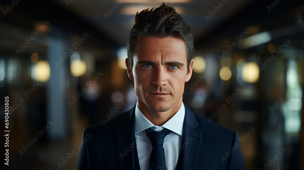 Profile shot CEO - business leader - president - stylish design and decor - close-up Profile shot CEO - business leader - president - stylish design and decor - close-up