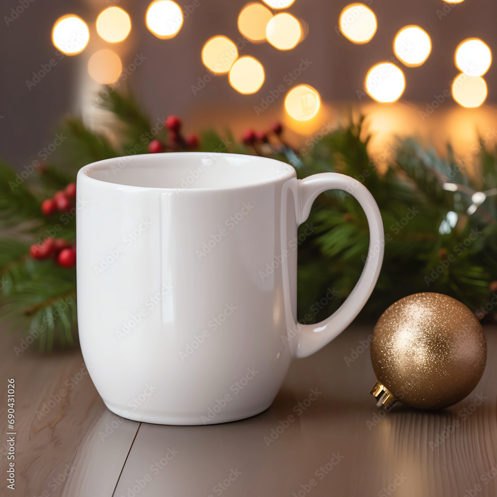 Christmas Mug Mockup,Christmas Ceramic Mug Mockup,Coffee Cup Mockup