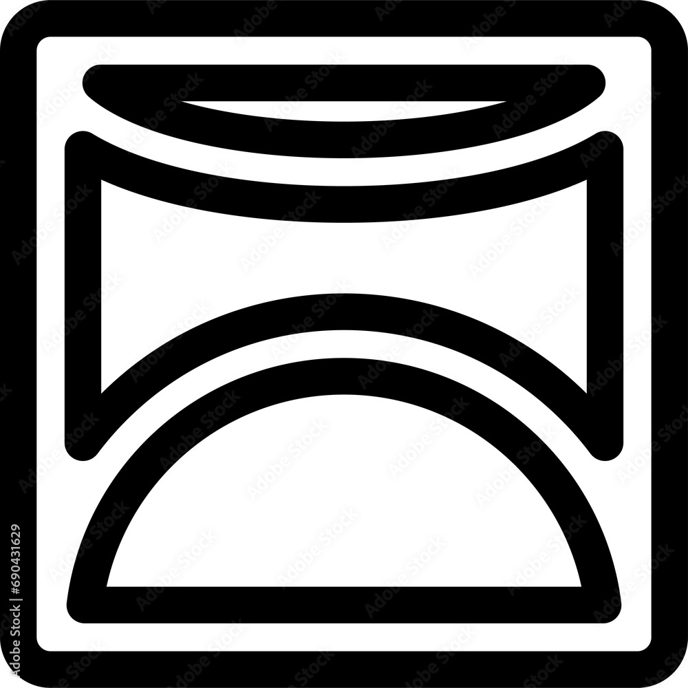 Square bold line shape. Geometric element Square bold line shape. Geometric element