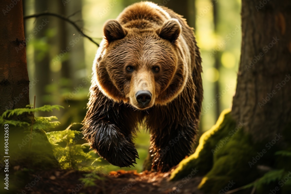 Fototapeta premium Wild brown bear