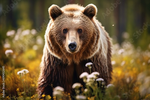 Wild brown bear © sirisakboakaew