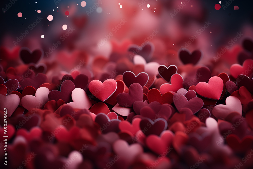 A heart background for Valentine's Day or romance. Generative AI. 