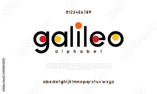 Galileo  creative modern urban alphabet font. Digital abstract moslem, futuristic, fashion, sport, minimal technology typography. Simple numeric vector illustration