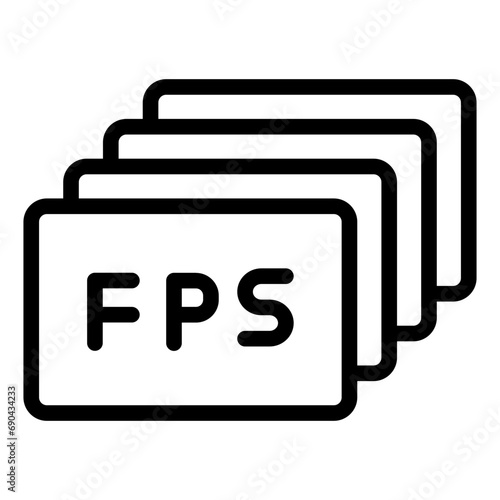 FPS framerate frame per second icon